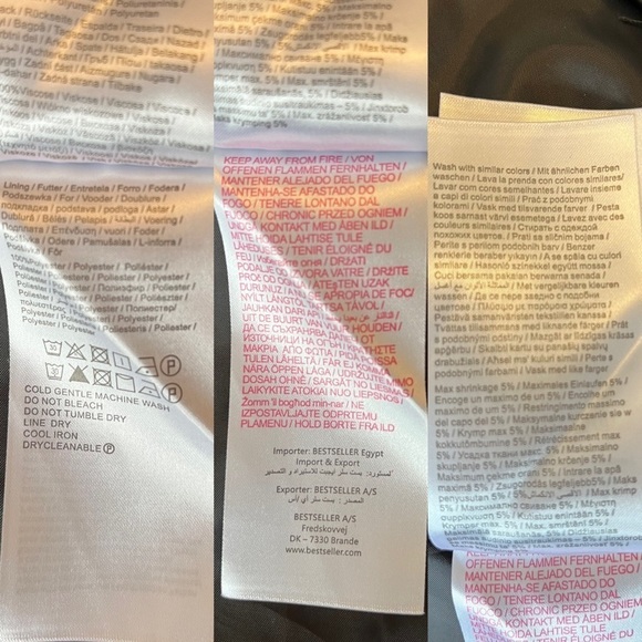 Jacqueline de Yong Dream Faux Leather Cropped Jacket Black 36 - Picture 15 of 16